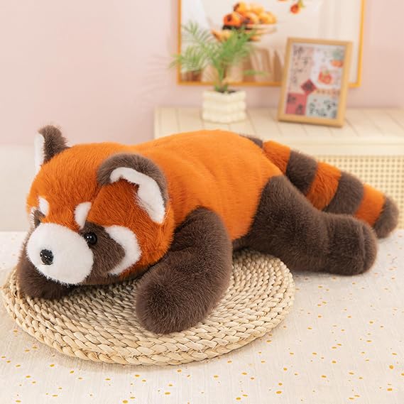 Red Panda Cuddly Toy XXL Red Panda Plush Cushion for Sleeping Panda Cuddly Toy Fox Plush Toy Fluffy Stuffed Toy for Playing Collecting & Cuddling (75 cm)