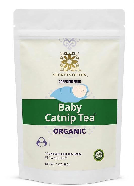 Secrets Of Tea Baby Catnip Sleepy Time Tea Organic Relaxing Herbal Blend for Babies and Newborns, Gentle and Caffeine-Free 20 Tea Bags (1 Pack)