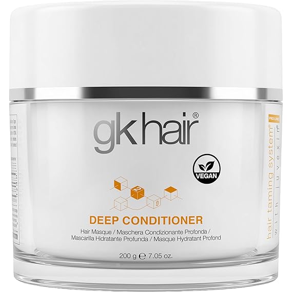 GK HAIR Keratin Deep Conditioner Hair Mask 7.05 Oz Repair Treatment for Dry Damaged Frizzy and Color Treated Hair | Frizz Control- Jojoba Oil & Natural Grain Extracts