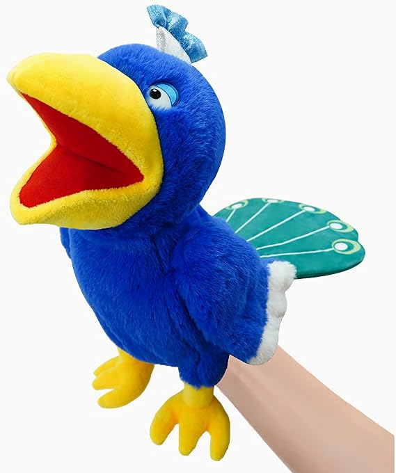 Bird Hand Puppets for Kids Toddlers Including Parrots Peacocks etc. with Moving Open Mouths Perfect for Storytelling Birthday Gifts