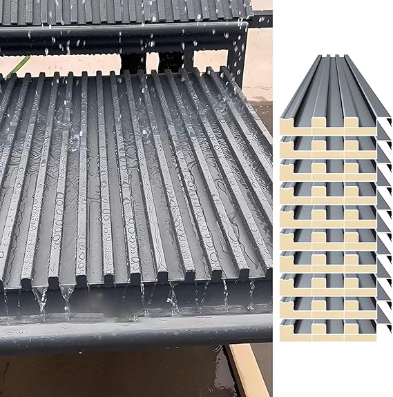 Roofing Sheets 10 Pcs Waterproof Corrugated Roofing Panels, 10 12 16 Ft Long Side Panel Roofing Tiles, Cladding Metal Windproof Board for Pergola Garages Shed(L-0.8m/2.6ft)