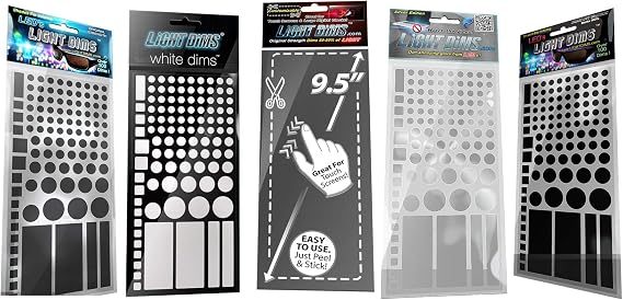 LightDims Variety Pack Get 5 of Our 6 Products in Full Retail Packaging, Light Dimming Sheets