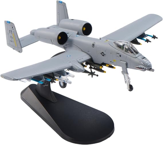 1:100 Scale A-10 Thunderbolt II Warthog Metal Fighter Jet Model Military Die-cast Aircraft Models for Collection or Gift