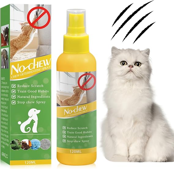 GQAEBS Cat Deterrent Spray Indoor and Outdoor. Cat Repellent Spray for Furniture, Sofa & Plants. Cat Scratch Furniture Protector for Cat Training Aid. 20ML., green