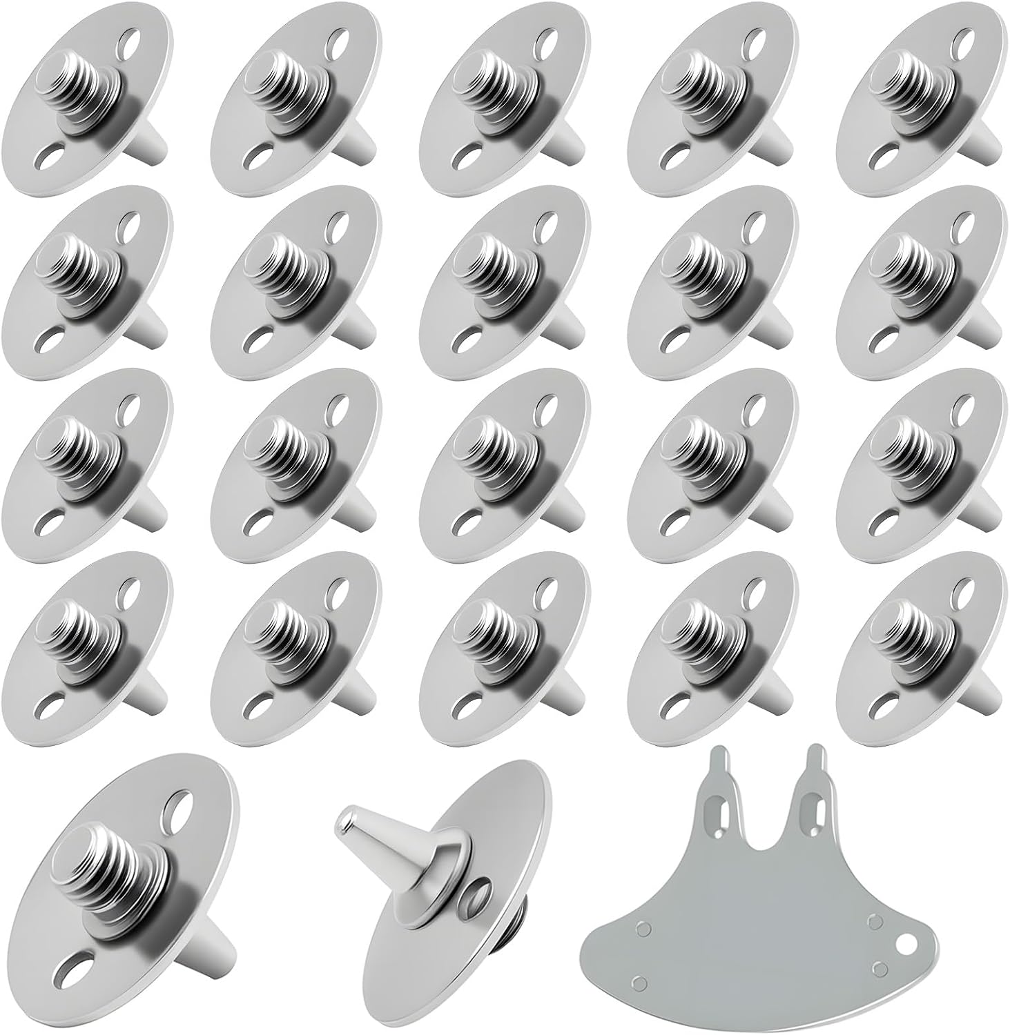22Pcs Replacement Metal Cricket Spikes With Spanner Metal Golf Shoe Studs Screw In Studs Pins Bulk Cleats Golf Spikes Universal Shoes Cleat Set for Light Weight Cricket Shoes, Thread Diameter 5.7mm