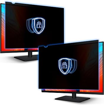 VINTEZ [1 Pack] 30 Inch 16:10 & [1 Pack] 27 Inch 16:9 Computer Privacy Screen Filters for Widescreen Monitors - Anti-Glare - Anti-Scratch Protector- Desktop Privacy Screen Bundle