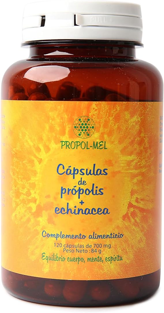 Propolis Capsules + Echinacea I 120 Capsules x 700 mg = 350 mg Propoleus + 150 mg Echinacea I Nutritional Supplement that helps activate the immune system and defenses
