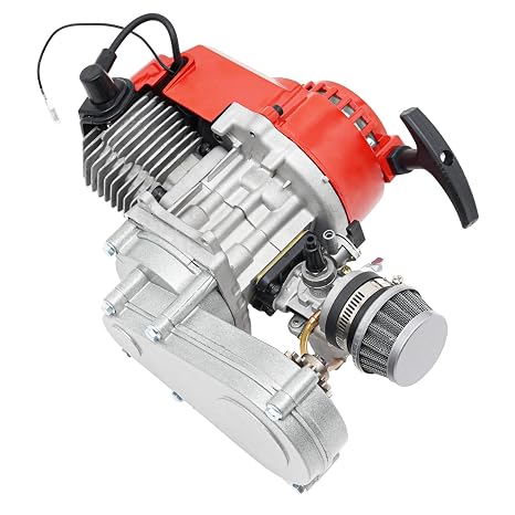 49cc 50cc 2 Stroke Gas Engine, Single Cylinder Pull Start Racing Motor Complete Kit for Dirt Bike, Pocket Bike, ATV and Scooter
