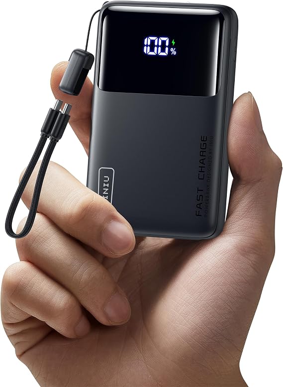 INIU Power Bank, Compact 10000mAh 45W PD Fast Charging Portable Charger