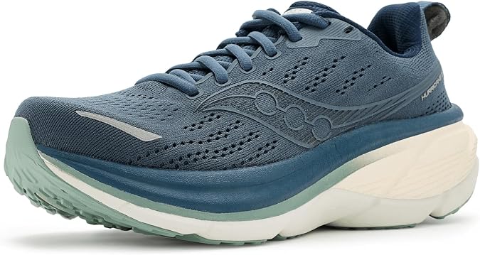 Saucony Men's Hurricane 25 Sneaker, Dusk/Iceberg, 12.5 Wide