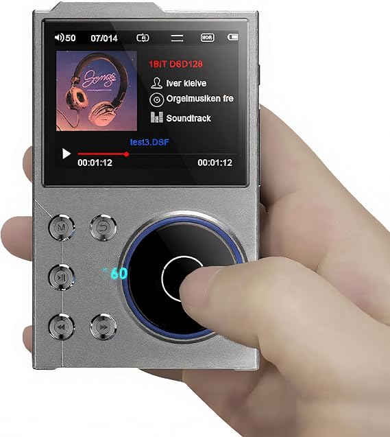 MP3 Player, Hi Res Player, MP3 Player with Bluetooth and WiFi, Digital Music Player Bluetooth 5.3 Lossless DSD FLAC HD HiFi Portable MP3 Player