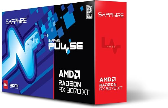 Sapphire Pulse AMD RadeonTM RX 9070 XT Gaming 16GB Dual HDMI/Dual DP