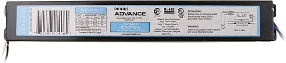 Advance ICN-1P32-N Electronic Fluorescent Ballast, Instant Start, 1 Lamp, 32W T8, 120/277V
