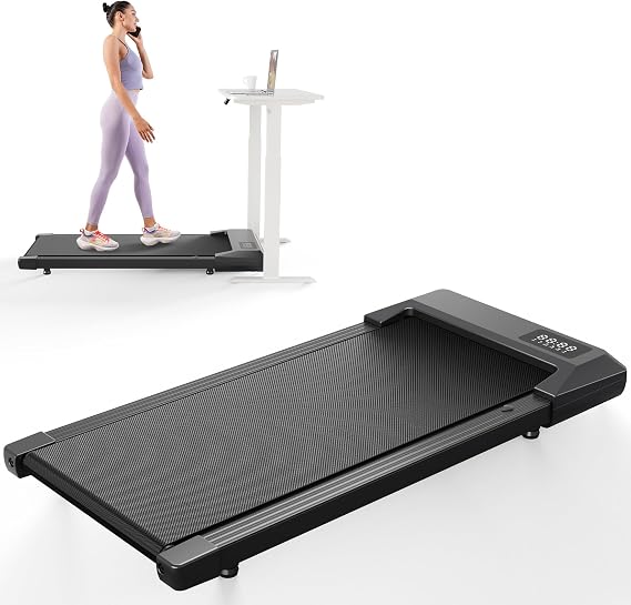 MJWW Mini Under Desk Treadmill, Portable Walking Treadmill with Remote & Smart APP, 265 Lbs Capacity