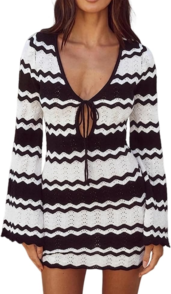 Sexybody Swimsuit Crochet Cover Up for Women Hollow Out Knit Beach Dress Bathing Suit Summer Swim Mesh Bikini Coverup Outfits