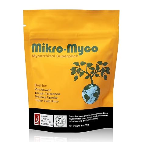 Mikro-Myco, Highly Concentrated Mycorrhizal Fungi 11 Endo/Ecto Mycorrhizae, Water Soluble Powder for Exponential Root Growth (4 oz)
