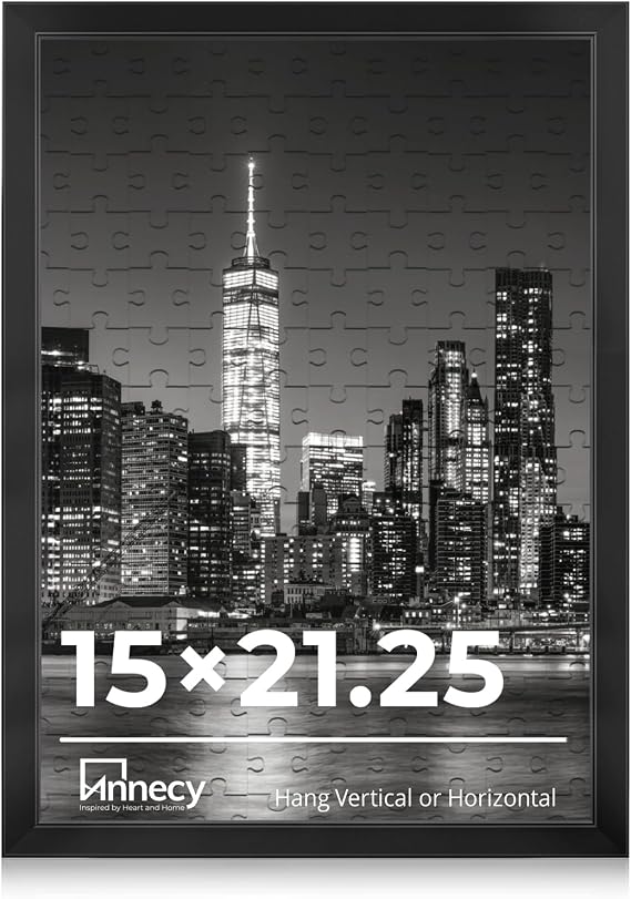 Annecy 15x21.25 Picture Frame Black(1 Pack), 15 x 21.25 Picture Frame for Wall Decoration, Classic Black Minimalist Style Suitable for Decorating Houses, Offices, Hotels