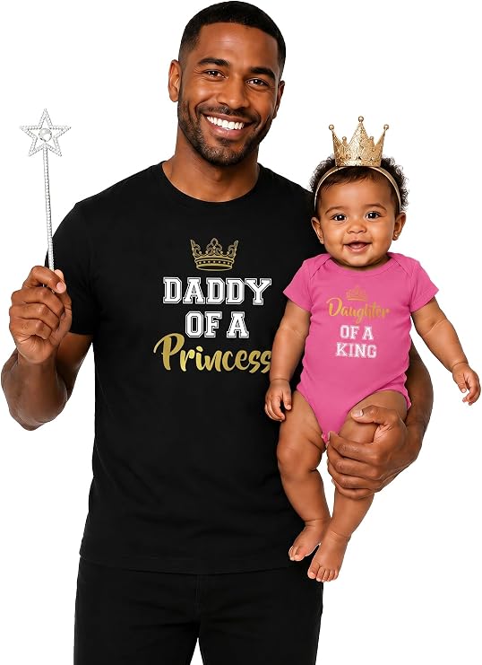 Tstars Papa Bear Dad Baby Matching Shirt Bodysuit Funny Father's Day Set
