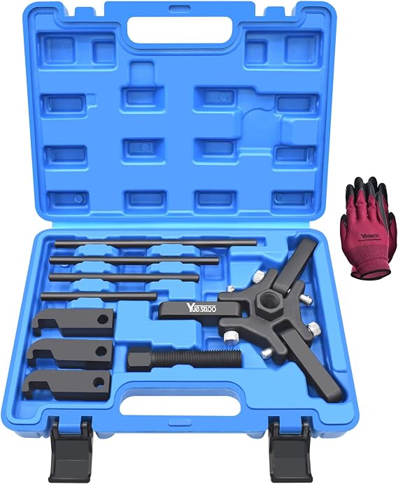 Harmonic Balancer Puller Kit, Adjustable Upgraded 3-Jaw Puller for Removal