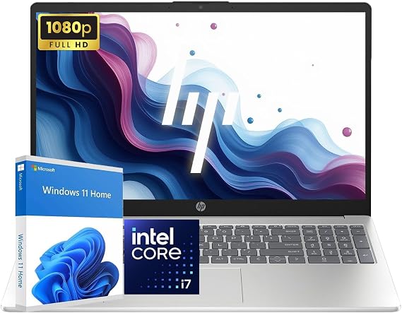 HP Laptop 15 | Intel i7-1255U 10-Core Processor | 64GB DDR4 RAM | 4TB PCIe SSD | 15.6" FHD 1080p Display | Windows 11 | Thin Notebook with Ultrabook-Level Performance for Work & Study