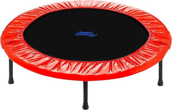Machrus Upper Bounce 40" Mini Trampoline for Adults - Small Rebounder Trampoline with Durable Jumping Mat, Portable & Foldable