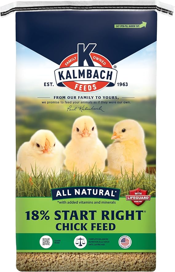 KALMBACH Feeds All Natural 18 Protein Start Right Chick Feed, 25-LB Bag
