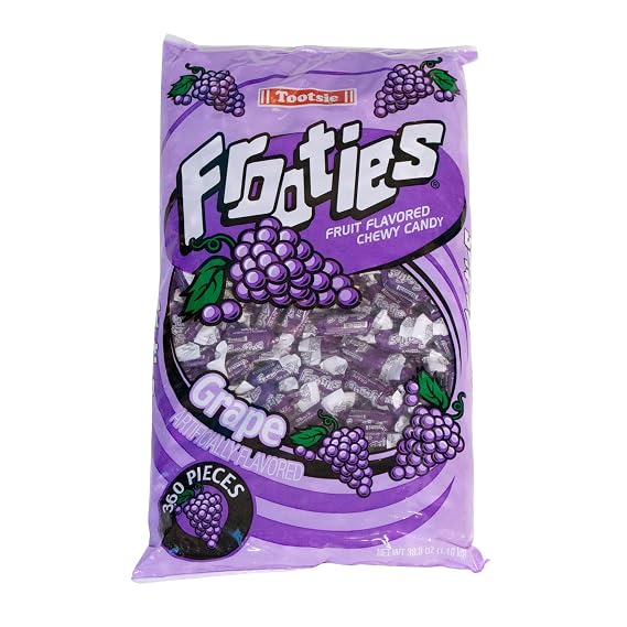 Tootsie Roll Frooties Grape Chewy Candy, 360 Count, 38.8oz Bag