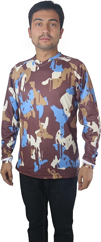 MX Cycling Jersey Camouflage Motocross Mountain Race Dirt Moto Bike Downhill Shirt MTB Off Road BMX ATV Motorcycle Ride Top