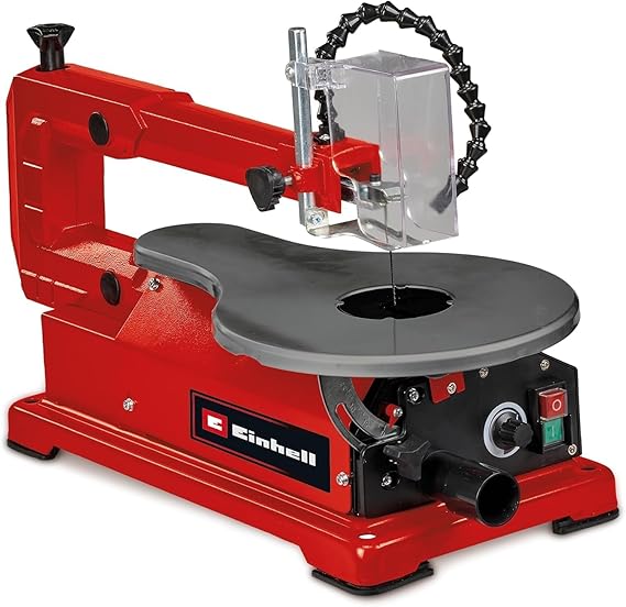 Einhell Countertop Decoupage Saw TC-SS 406 E (including 120 W, 50 mm cutting height, 47° tiltable table, variable speed, blower, 2 saw blades)