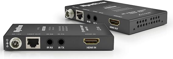WyreStorm EX-70-G2 4K UHD Extender Set with HDCP 2.2, 2 Way PoH and CEC Passthrough, Up to 4096x2160p 60Hz 4:2:0 8bit, 18V DC 1A