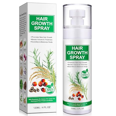 Haarwuchs-Serum-Spray Natürliches Haaröl zum Haarwachstum mit biologischen Rosmarinöl Rizinusöl Batana-Öl und Biotin Dünner werdendes Haarwachstum Verdichtung und kräftiges Haar für Frau und Mann