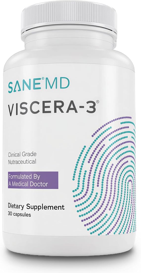 SANE MD Viscera-3 Gut Health Supplement, CoreBiome Formula, 30 Capsules