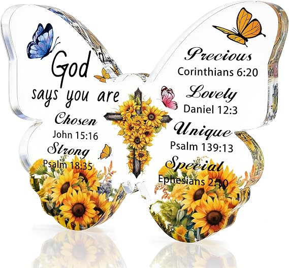Sunflower Gifts for Women Spiritual Gifts for Women Christian Stuff | Sunflower Desk Accessories Christian Desk Accessories Sunflowers Decor Religious Church Stocking Stuffers
