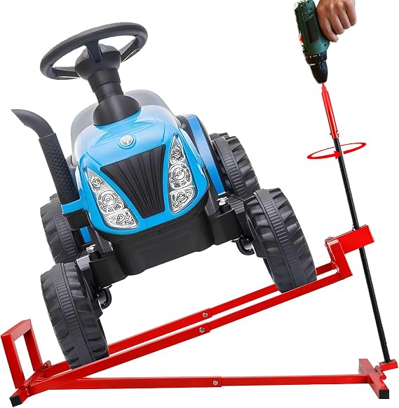 Lawn Mower Lift Jack, Lifting Platform 882 Lbs Capacity Telescopic Maintenance Jack with Manual Handle and Power Tool Extension Handle, Ride on Lawn Mower for Garden Tractors & Riding Lawn Mower