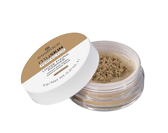 essence | My Skin Perfector Loose Fixing Powder | Instant Blur Effect & Natural Matte Finish | Vegan, Paraben Free, Gluten Free, Oil Free | Cruelty Free (30 | Medium)