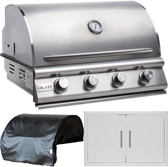 Blaze Prelude LBM 3-Piece 32-Inch Propane Outdoor Kitchen Package - BLZ-4LBM-LP-3PC-SC