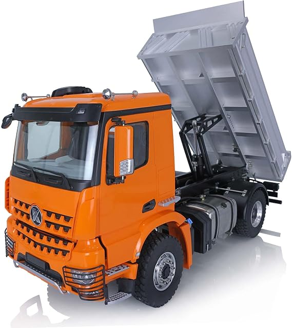 KABOLITE 1/14 4 * 4 RC Hydraulic Dumper Truck for HUINA K3362 RC Tipper Model 2Speed Gearbox Differential Lock Light Sound FS-ST8 Radio