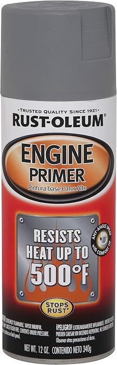 Rust-Oleum 249410 Automotive Engine Primer Spray Paint, 12 oz, Gray
