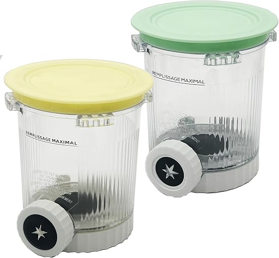 Replacement Swirl by Creami 2-Pack Pints and Lids, Compatible with: Ninja Swirl by CREAMi Soft Serve & Ice Cream Machine NC700, NC701, NC701Q, CN701CO (Yellow+Green)