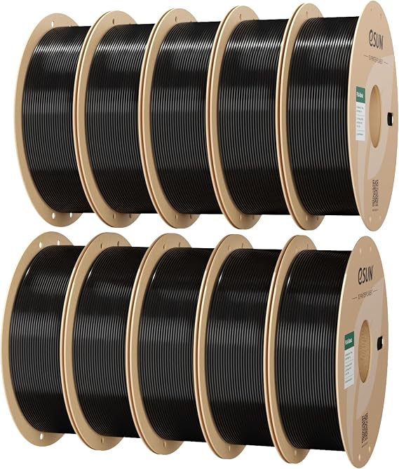 eSUN PLA Basic Filament 1.75mm 3D Printer Filament Bundle 10KG Black