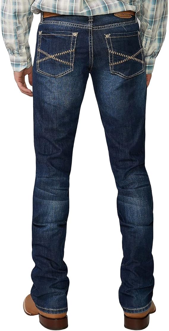 Stetson Men's Rocker Fit with Lower Rise and Slightly Fitted Thigh Jean