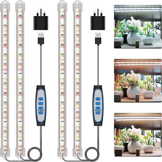 Kullsinss 40cm Grow Light Strips, 120 LEDs Full Spectrum Indoor Plant Light [Energy Class F]