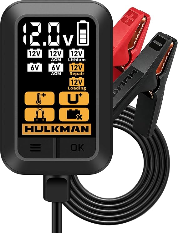 HULKMAN Sigma 1 Automatic Trickle Battery Charger & Maintainer 1A 6/12V