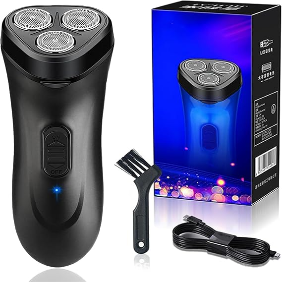 Electric Razor for Men,2025 New Upgrade Waterproof Rechargeable Wet Dry Cordless Electric Shaver with Cleaning Brush,Portable Face Shaver,Electric Razors for Husbands Fathers Boyfriend