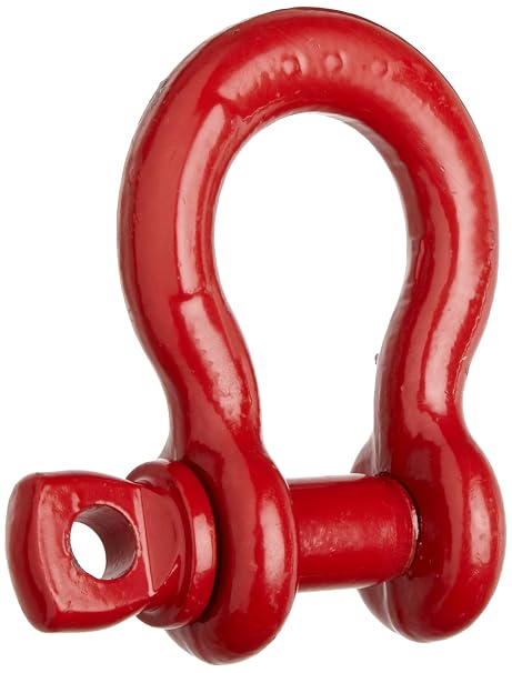 Crosby Screw Pin Anchor Shackle Carbon Steel, Self-Colored, 3-1/4 Ton WLL, 5/8" Size, S-209