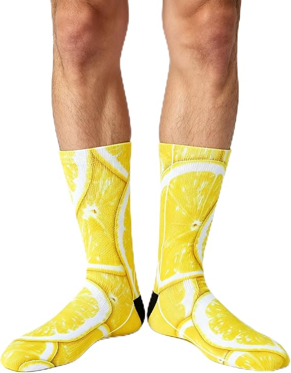 Benefeet Sox Men Funny Novelty Crazy Crew Tube Socks Unisex 3D Print Dress Sock Boy Colorful Patterned Design Calf Sock