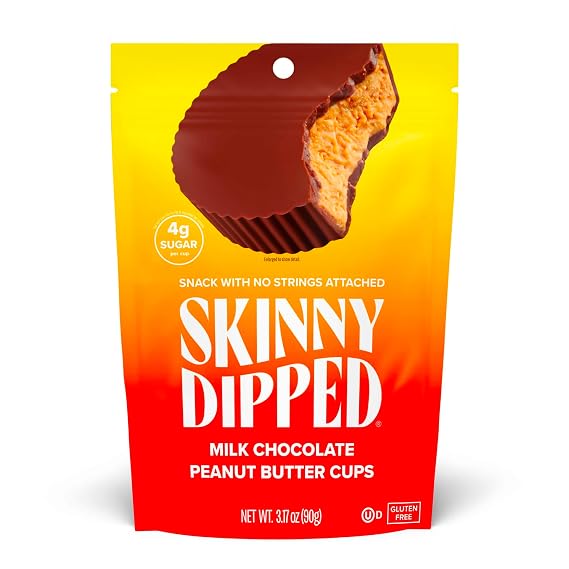 Skinnydipped, Milk Chocolate Peanut Butter Cup, 3.17 Ounce