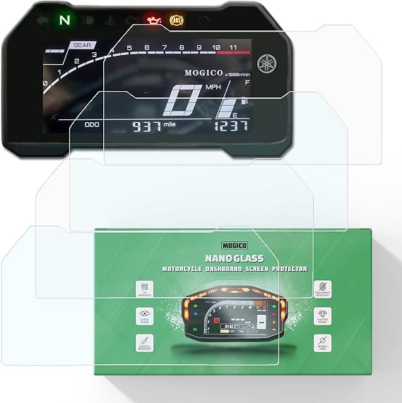 Yamaha YZF-R7 2022-2025 için Motosiklet Aksesuarları Nano Cam Gösterge Paneli Ekran Koruyucu Kiti (2 x Ultra Şeffaf ve 2 x Parlama Önleyici)