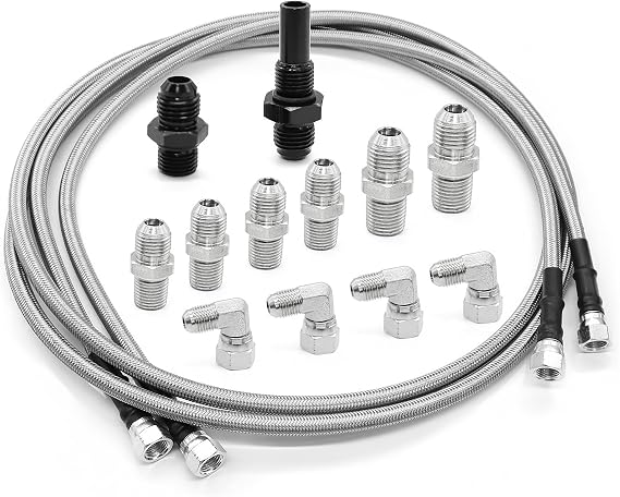 70" Transmission Cooler Lines Kit Compatible with 4L80E TH400 700R4