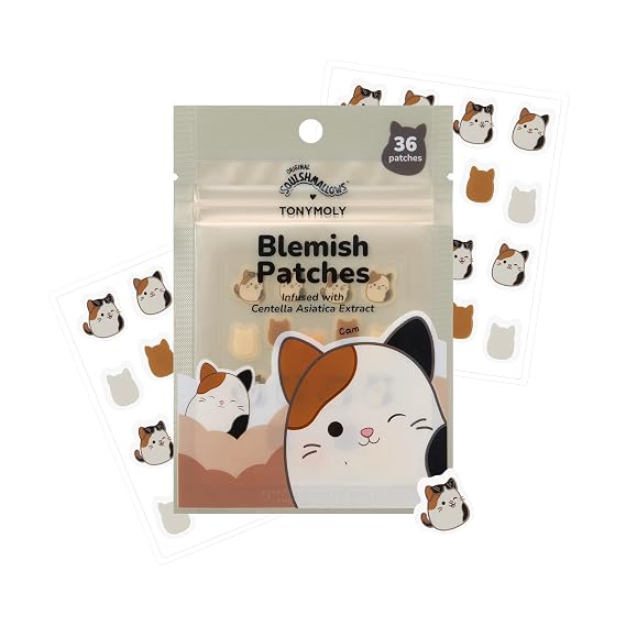 TONYMOLY x Squishmallows Cam Hydrocolloid Acne Blemish Patches, 36 Count
